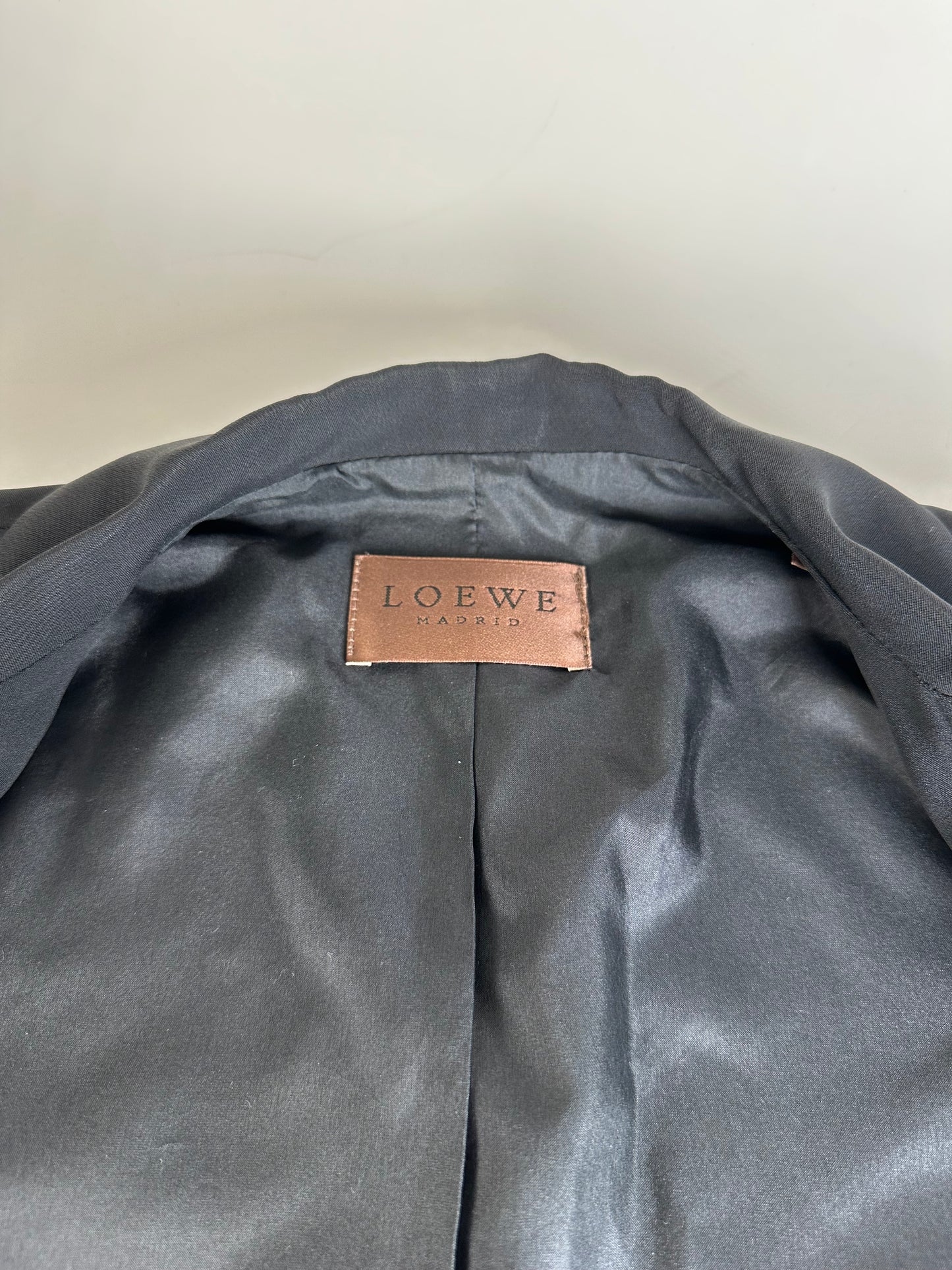 Vintage Loewe Silk Blend Blazer Black S