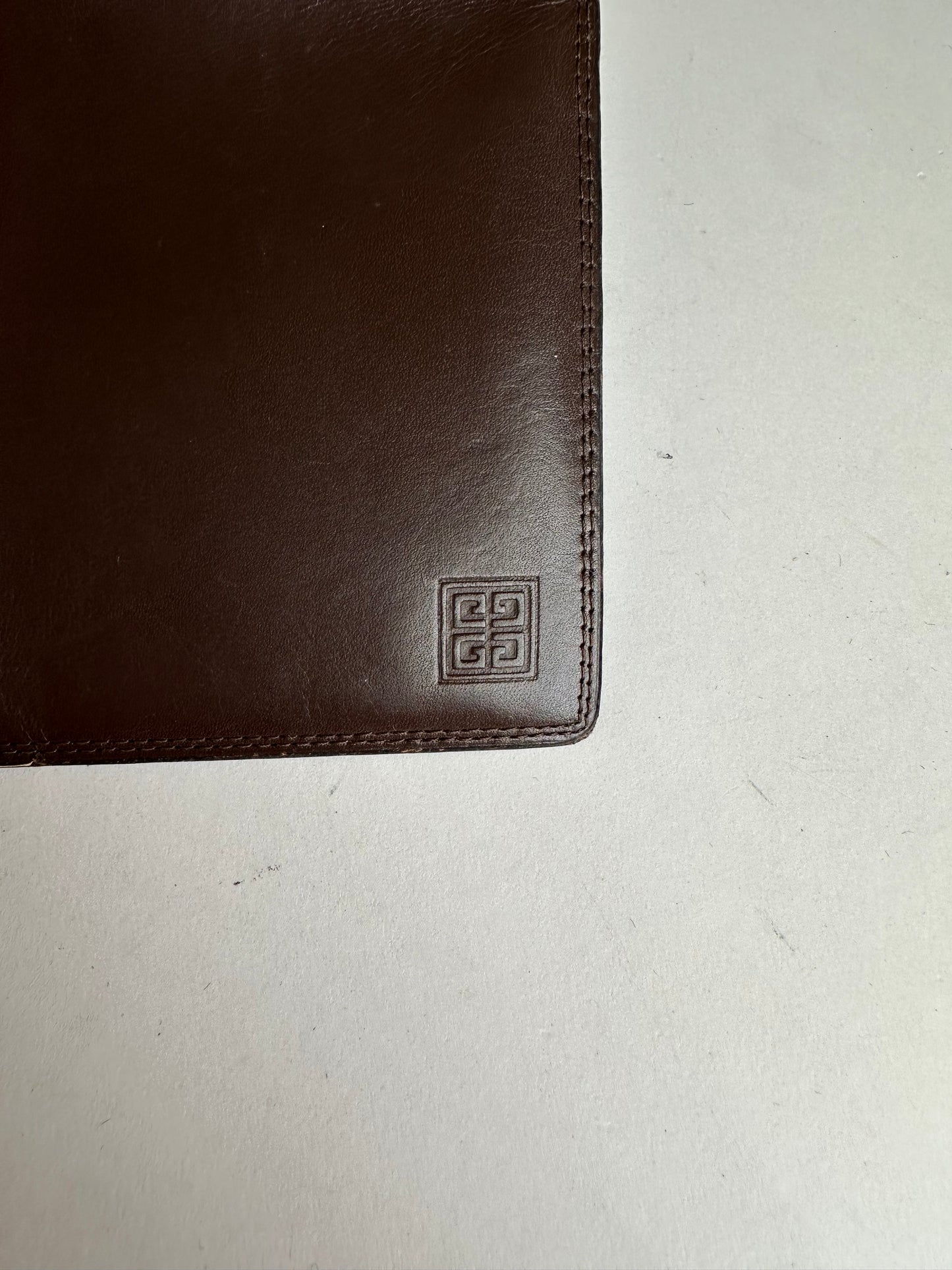 Vintage Givenchy Bifold Leather Bifold Wallet Dark Brown