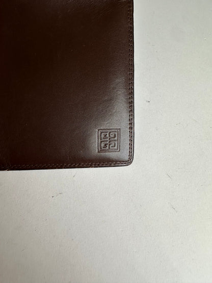 Vintage Givenchy Bifold Leather Bifold Wallet Dark Brown