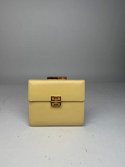 Vintage Givenchy Leather Wallet Cream