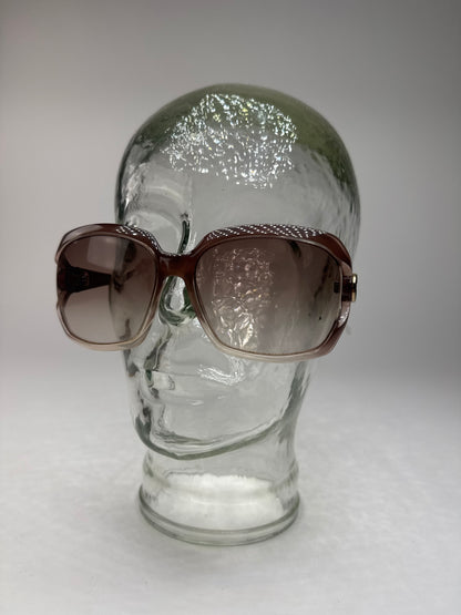 Vintage Gucci Oversized Sunglasses Black Beige
