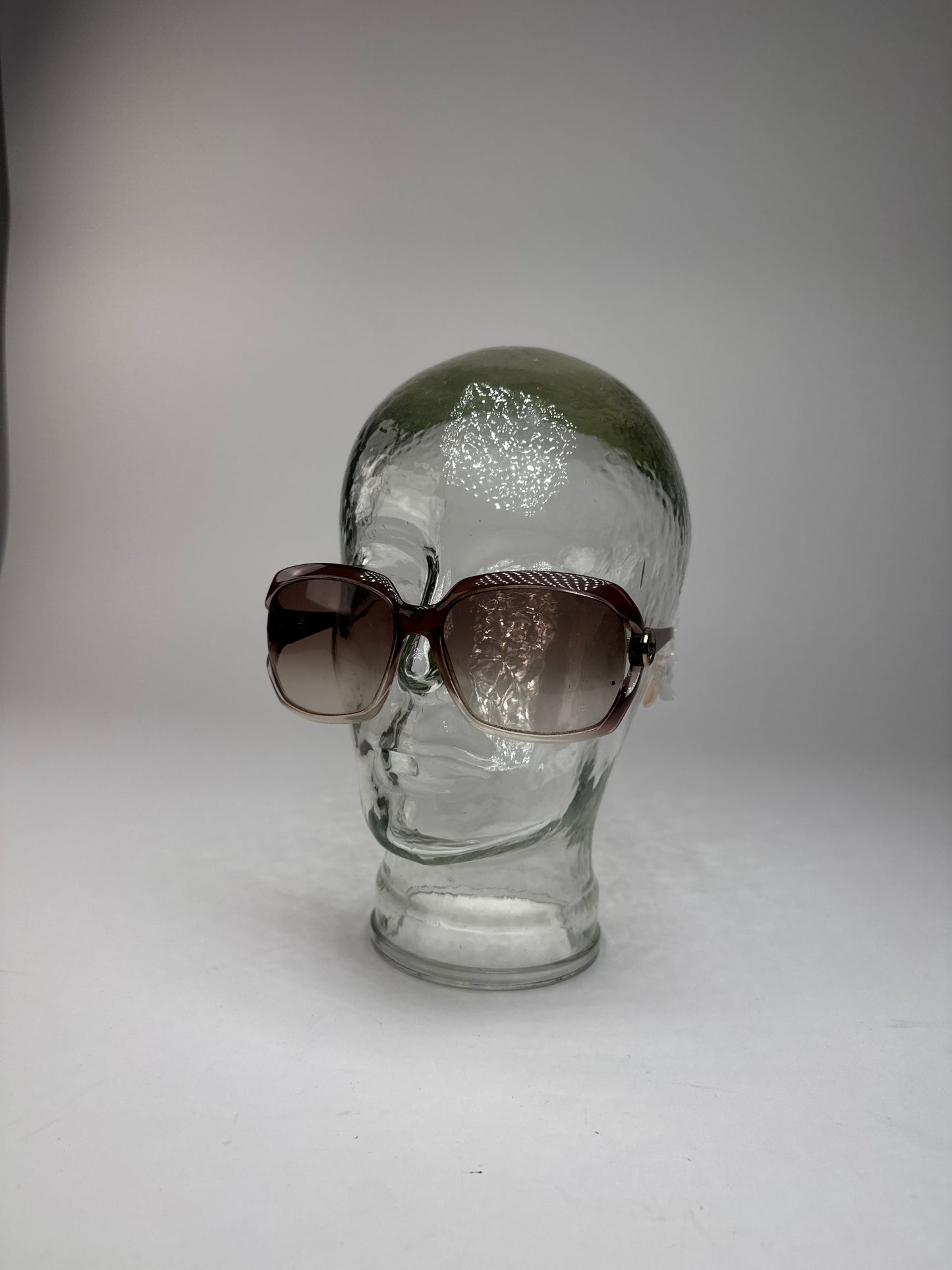 Vintage Gucci Oversized Sunglasses Black Beige