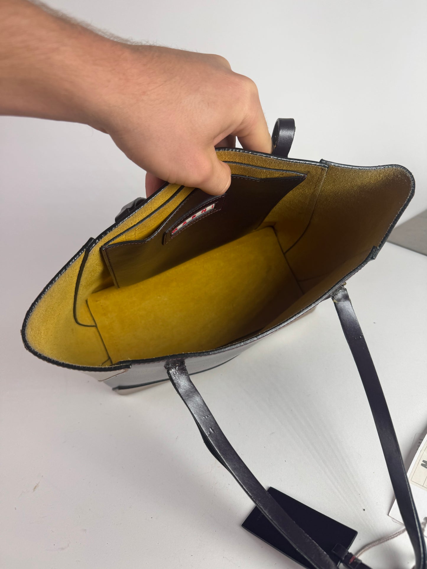 Vintage Marni Leather Bag purple khaki