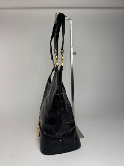Sac vintage en cuir Versace noir