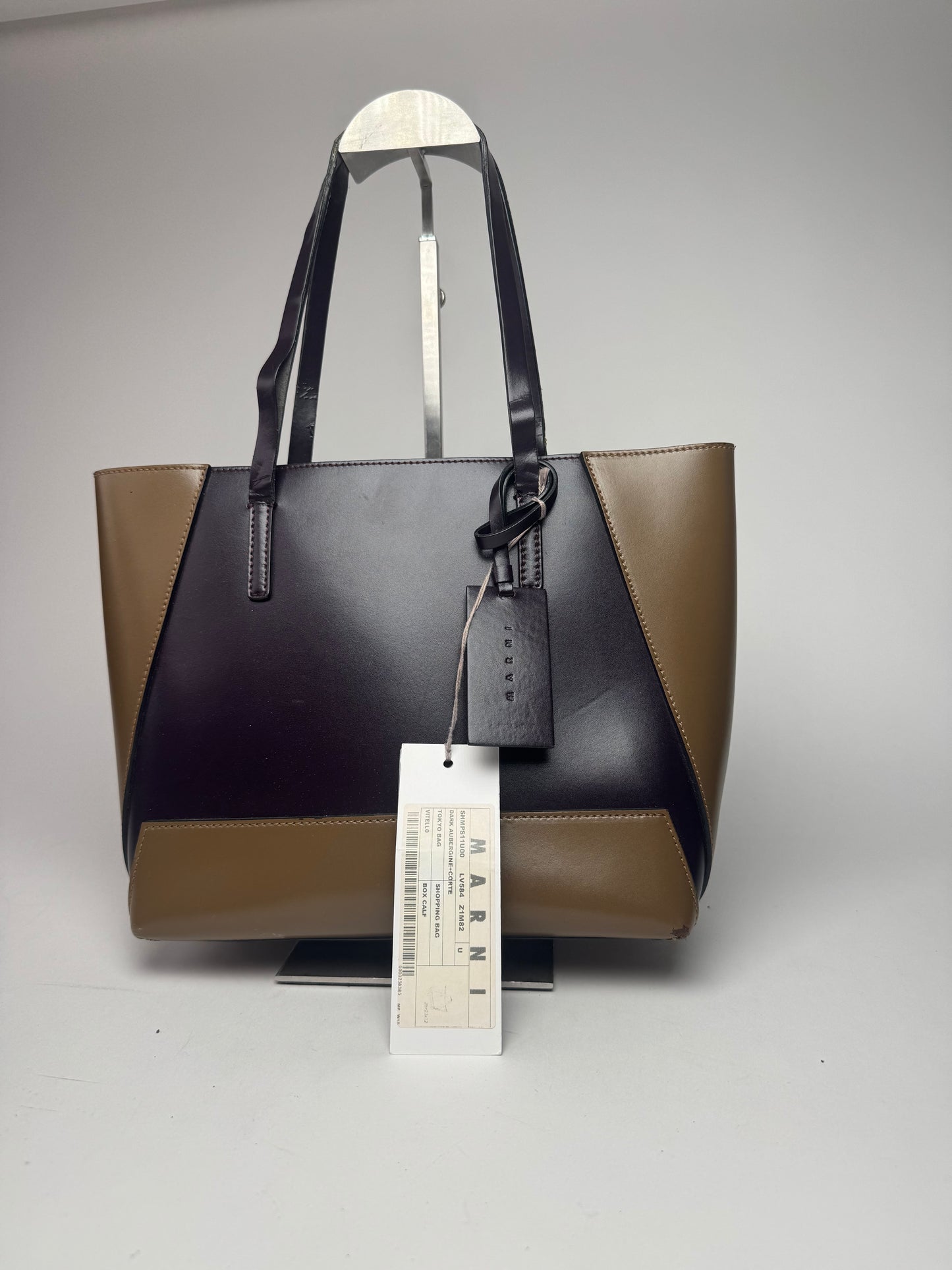 Vintage Marni Leather Bag purple khaki