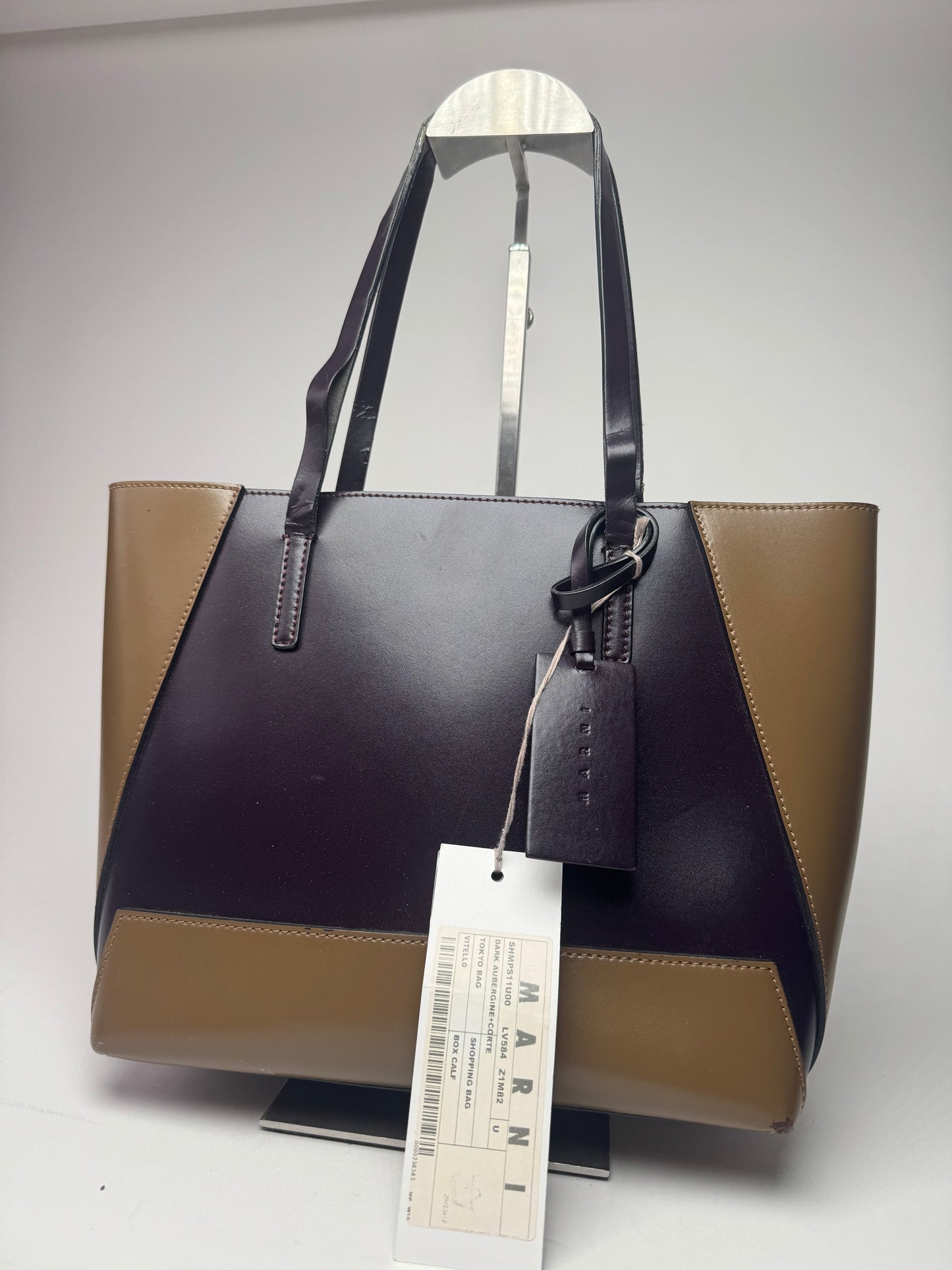 Vintage Marni Leather Bag purple khaki