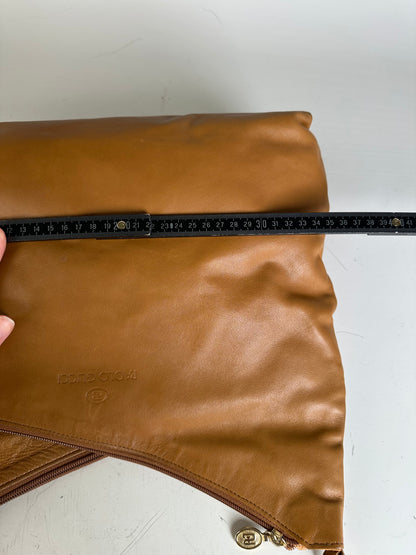 Vintage Gucci Leather Shoulder Bag Tan Gold