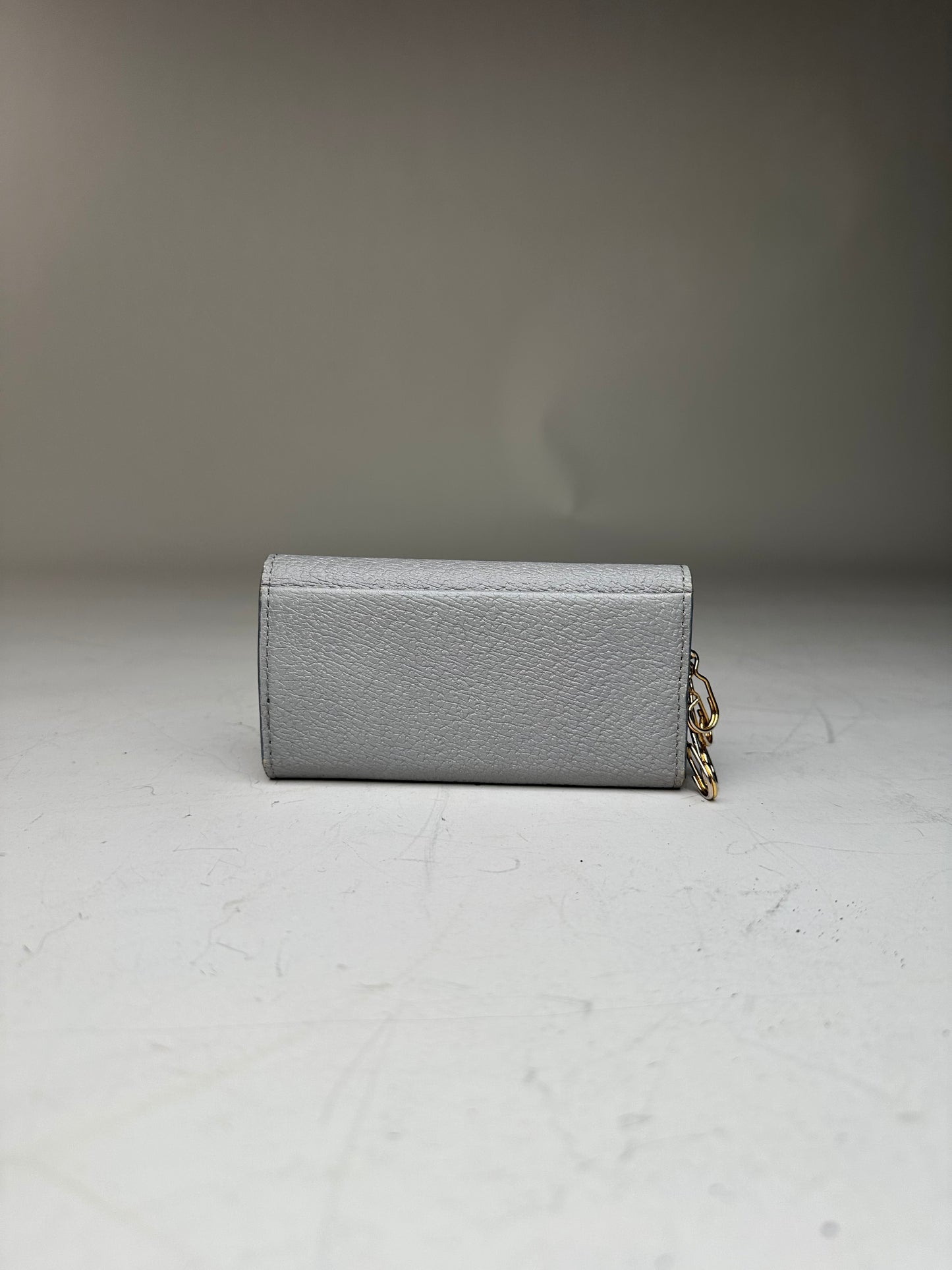 Vintage Vivienne Westwood Leather Wallet Grey Gold-tone