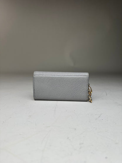Vintage Vivienne Westwood Leather Wallet Grey Gold-tone