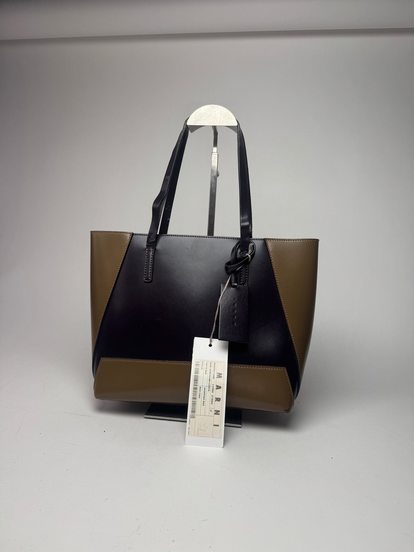 Vintage Marni Leather Bag purple khaki