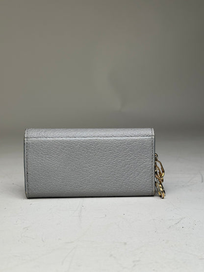Vintage Vivienne Westwood Leather Wallet Grey Gold-tone