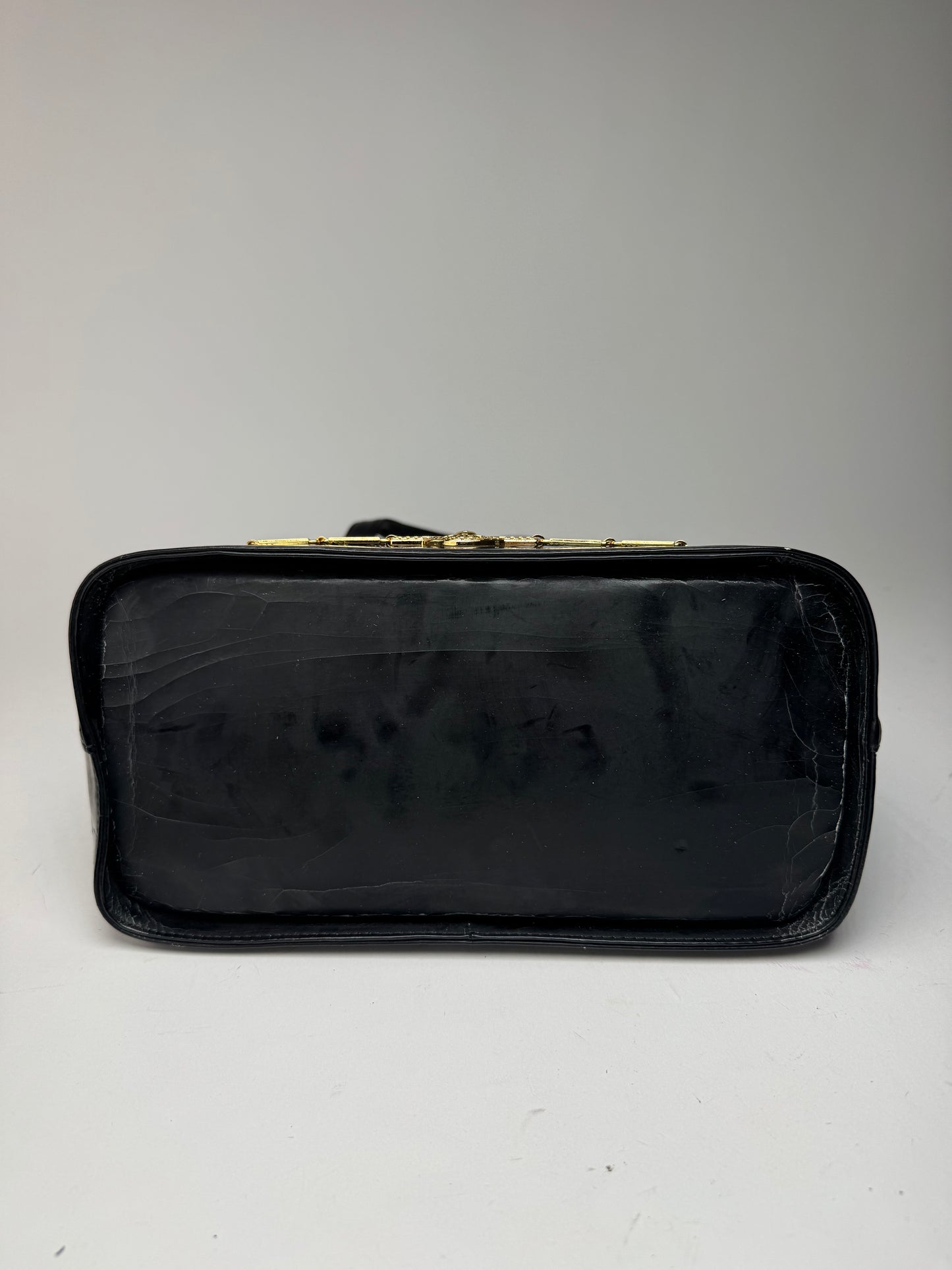 Sac vintage en cuir Versace noir