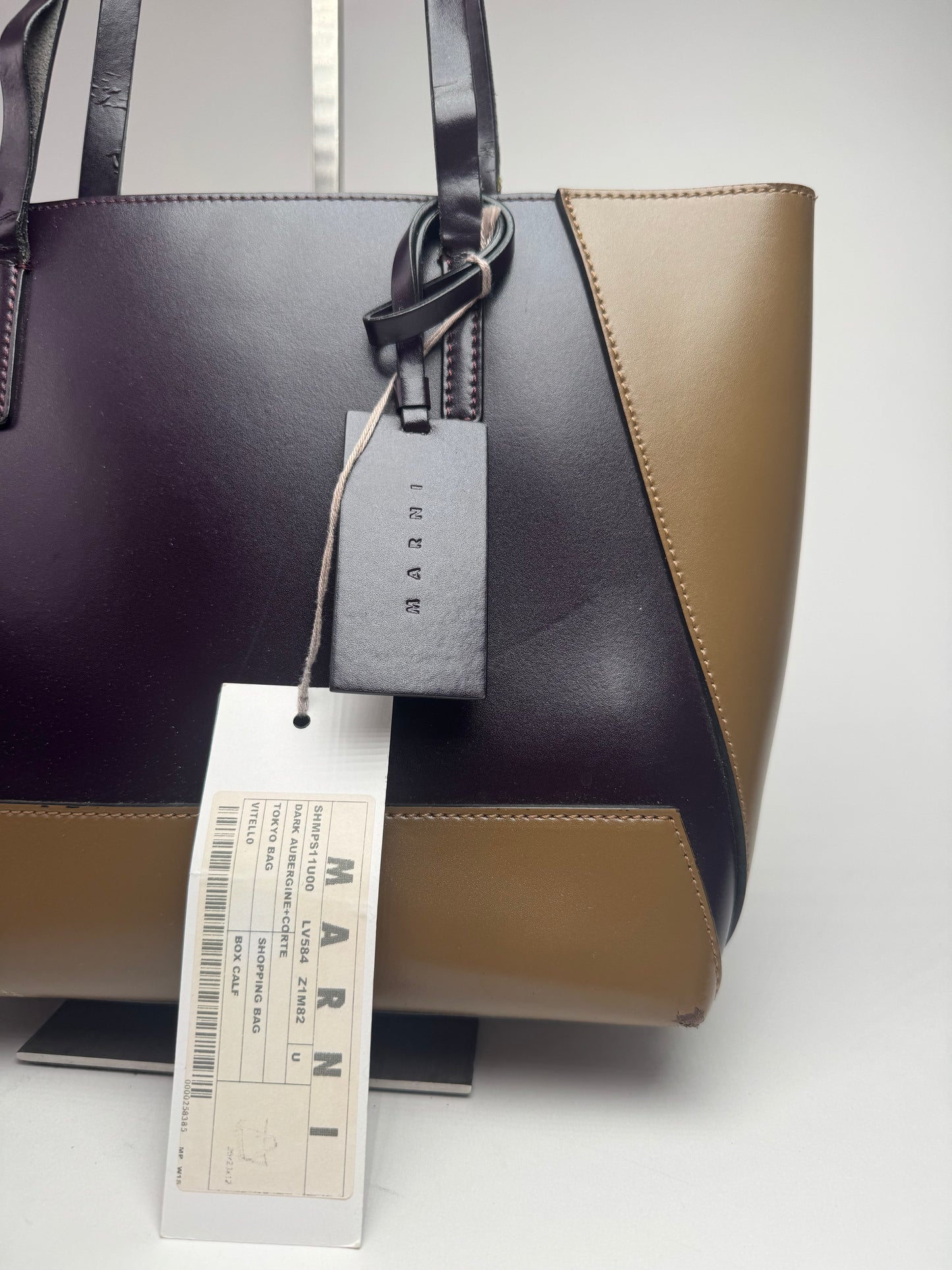 Vintage Marni Leather Bag purple khaki