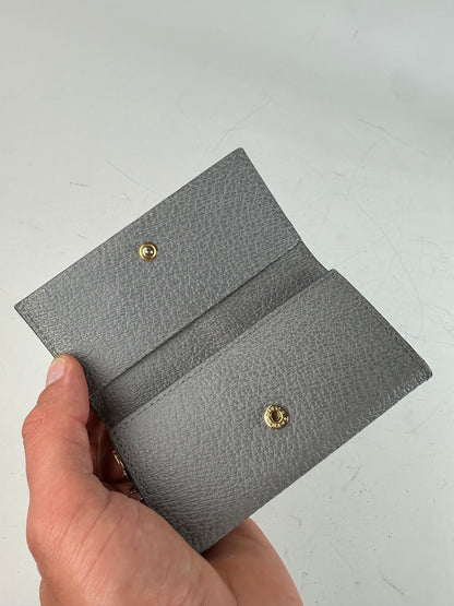 Vintage Vivienne Westwood Leather Wallet Grey Gold-tone