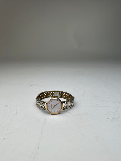 Vintage Saint Laurent Bracelet Watch White Gold-Tone