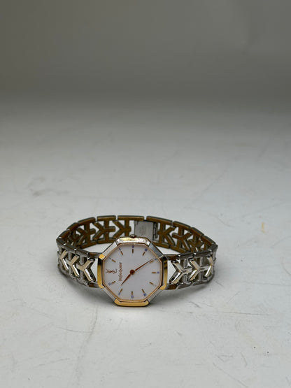 Vintage Saint Laurent Bracelet Watch White Gold-Tone