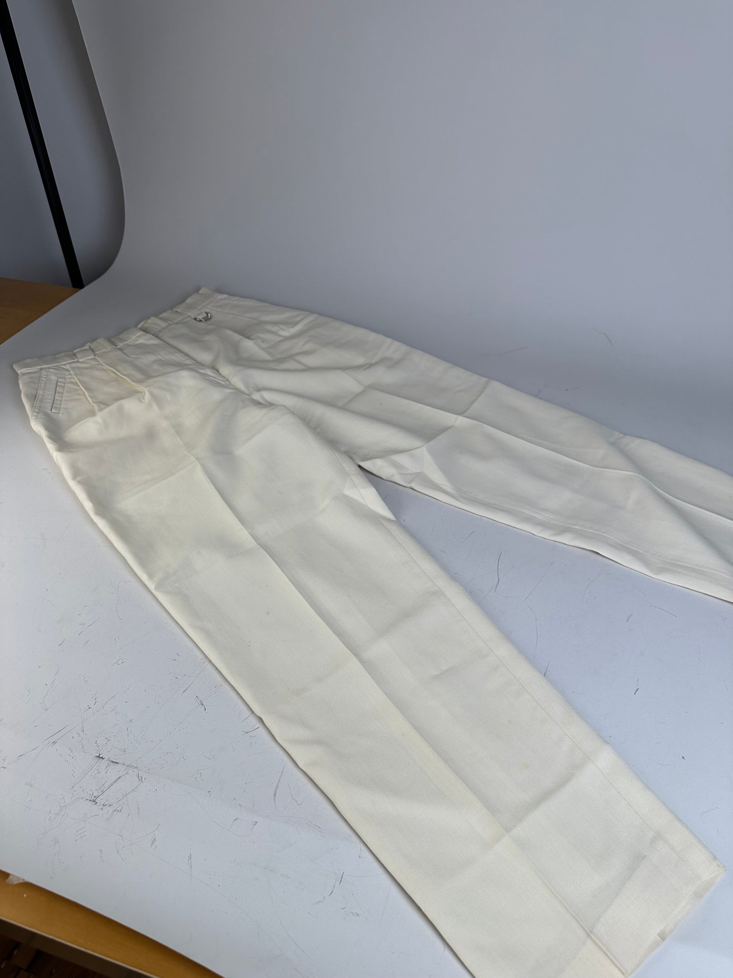 Vintage Dior Wool Pants Cream S