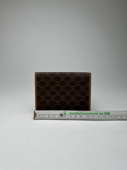 Vintage Celine Paris monogram Leather Card Holder Brown