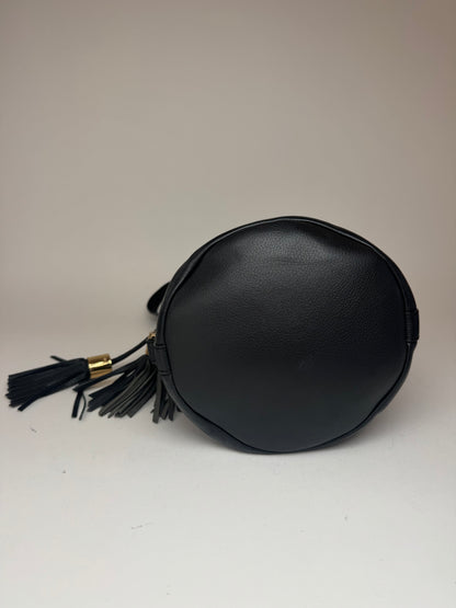 Sac seau vintage en cuir noir CHLOE 2 voies