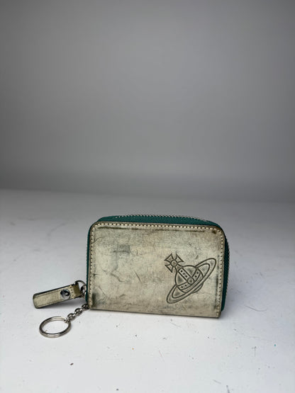 Vintage Vivienne Westwood Leather Card Holder Silver