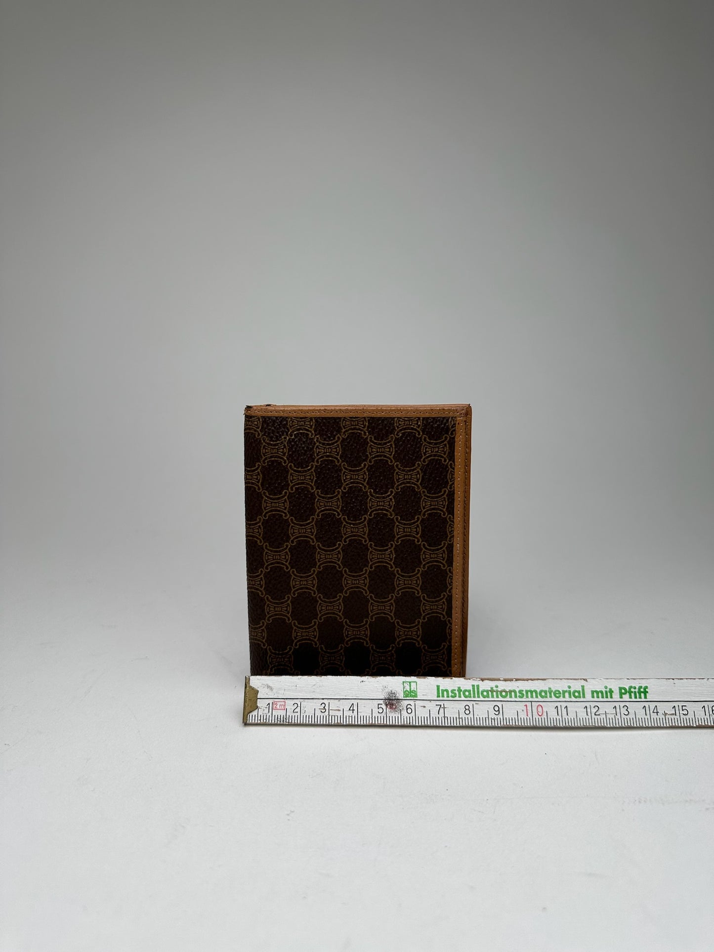 Vintage Celine Paris monogram Leather Card Holder Brown