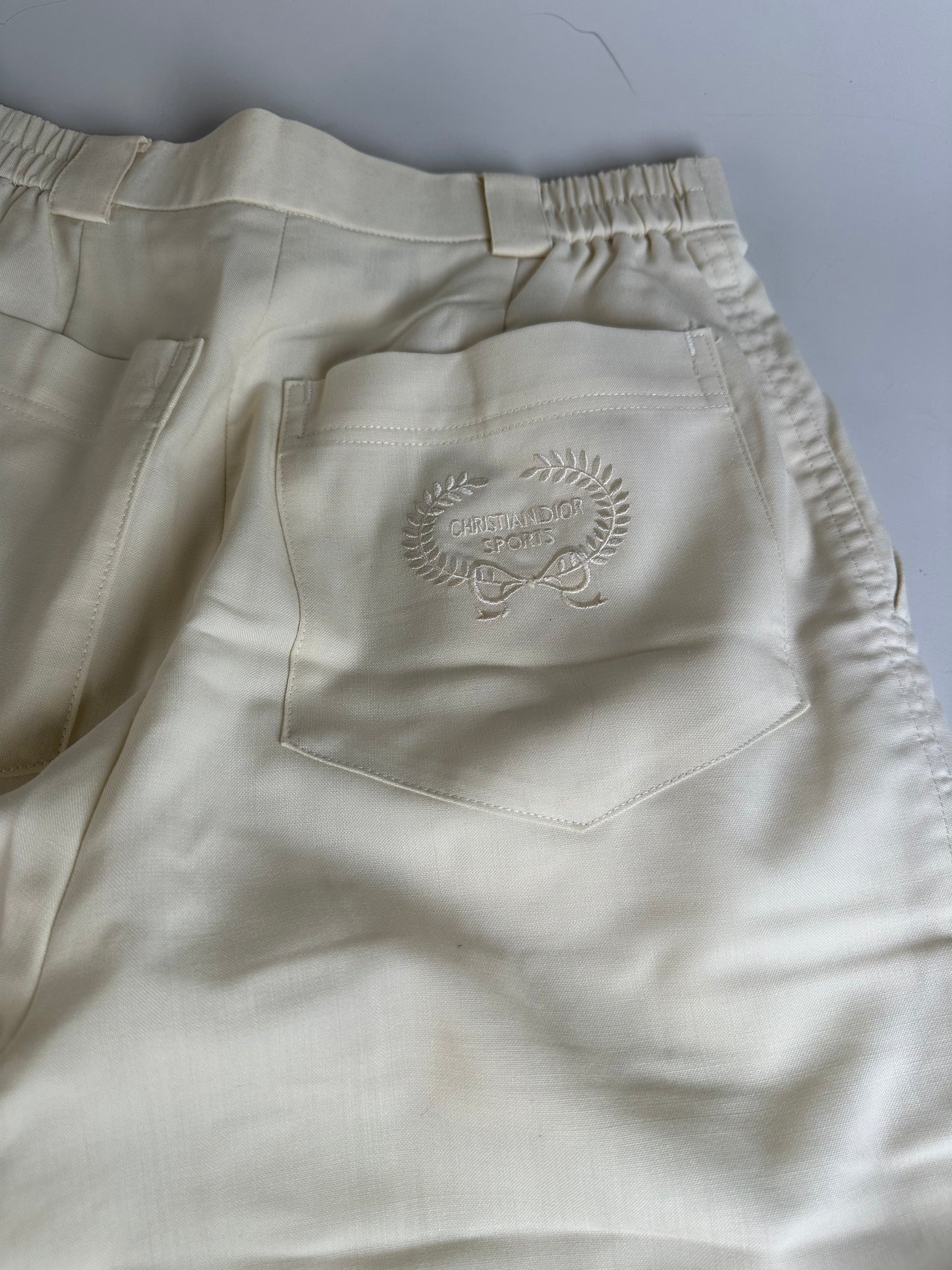 Vintage Dior Wool Pants Cream S