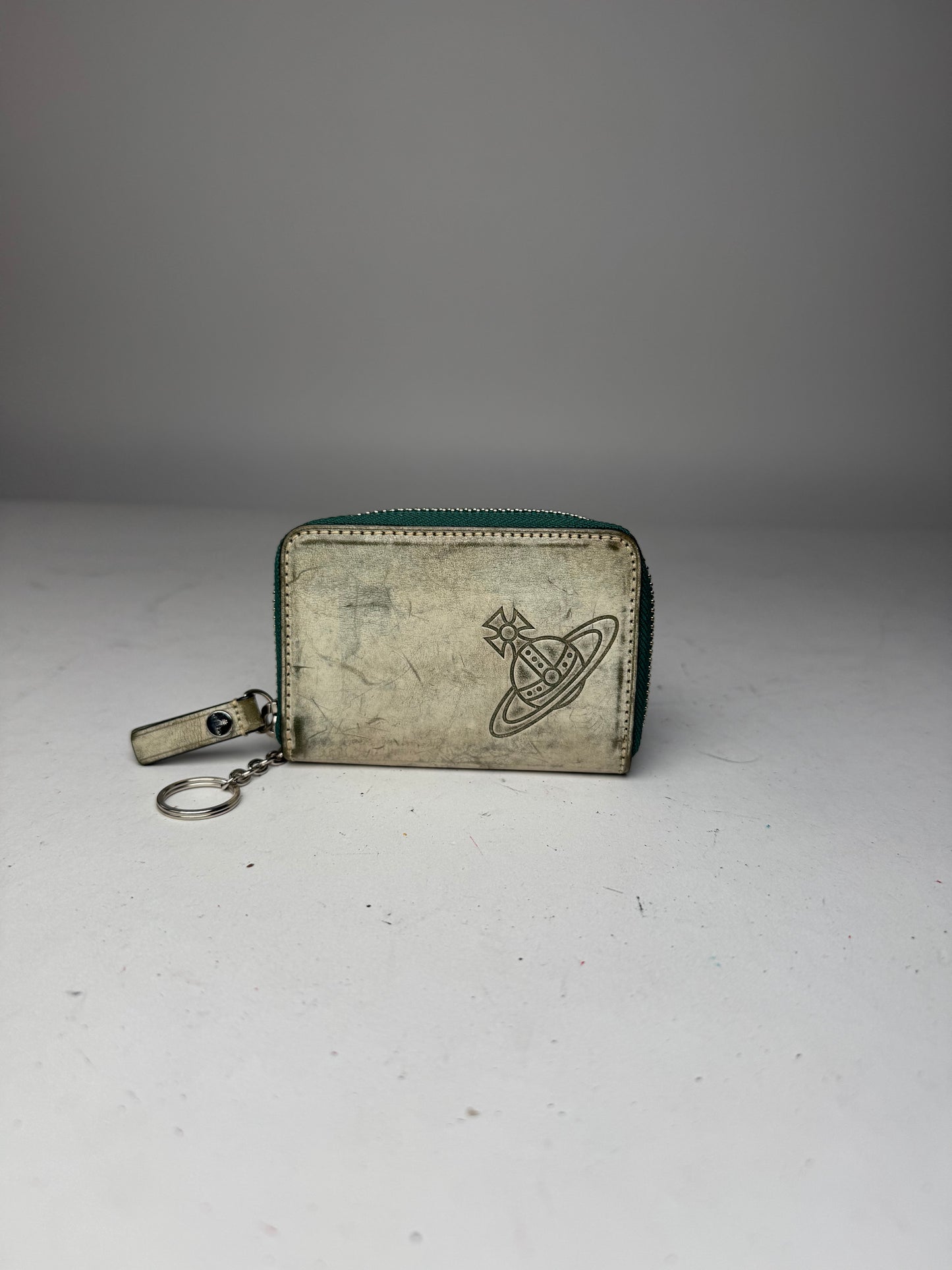 Vintage Vivienne Westwood Leather Card Holder Silver