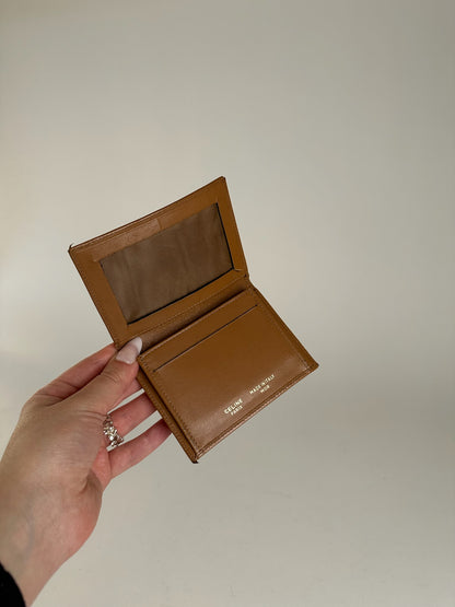 Vintage Celine Paris monogram Leather Card Holder Brown