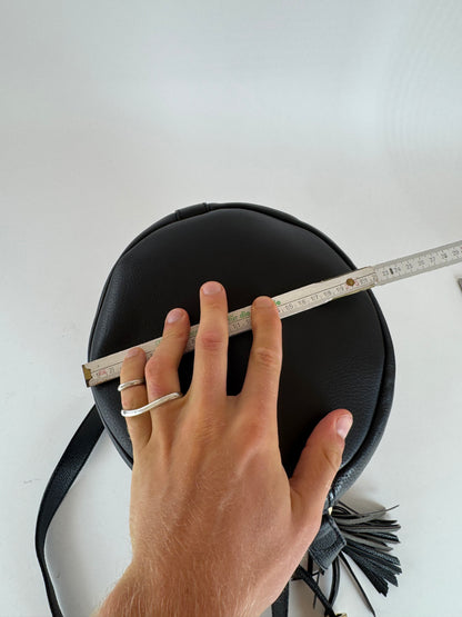 Sac seau vintage en cuir noir CHLOE 2 voies