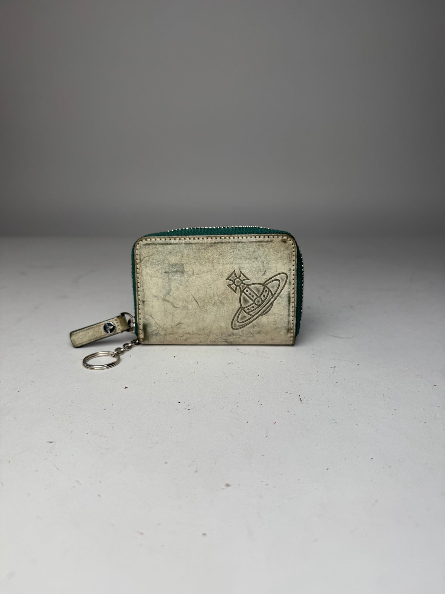 Vintage Vivienne Westwood Leather Card Holder Silver