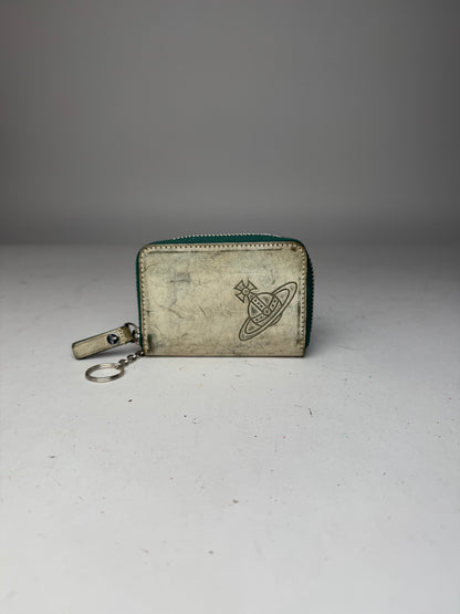 Vintage Vivienne Westwood Leather Card Holder Silver