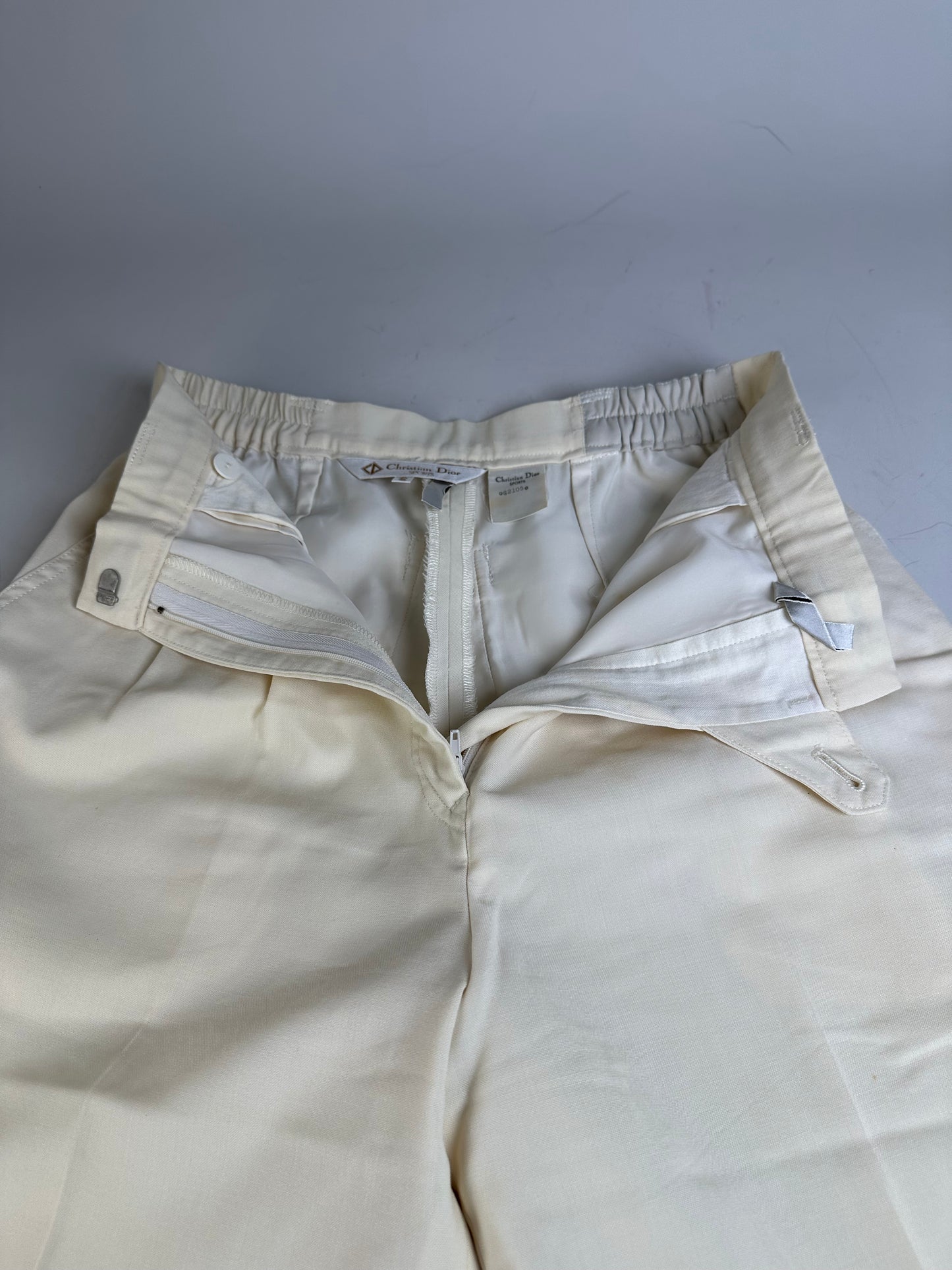 Vintage Dior Wool Pants Cream S