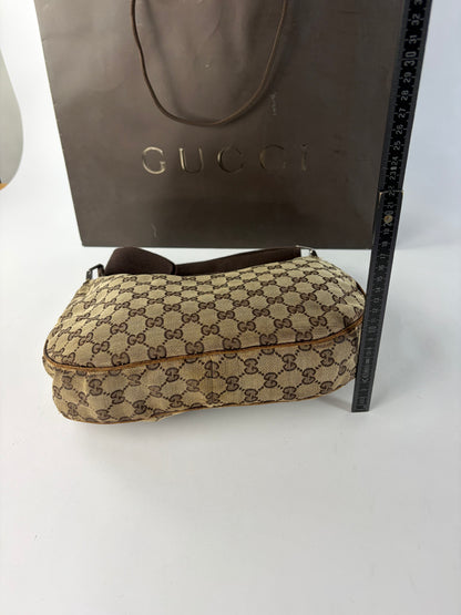 Vintage Gucci GG Supreme Hobo Bag Late 2000s Beige Brown