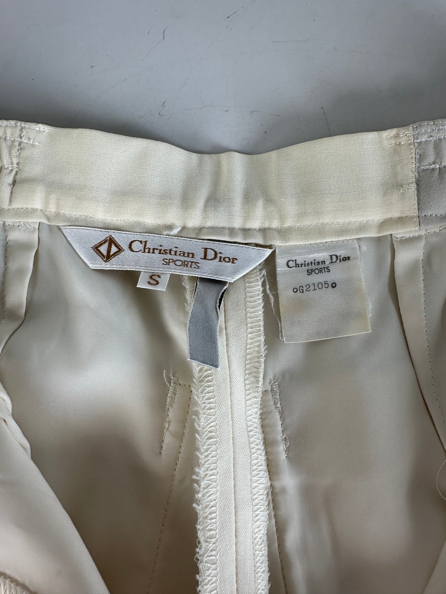 Vintage Dior Wool Pants Cream S