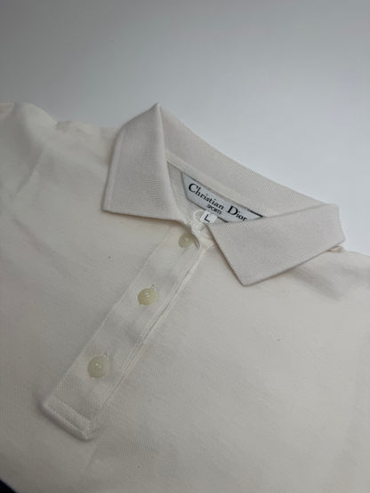 Vintage Dior Mens Polo Shirt L Black white
