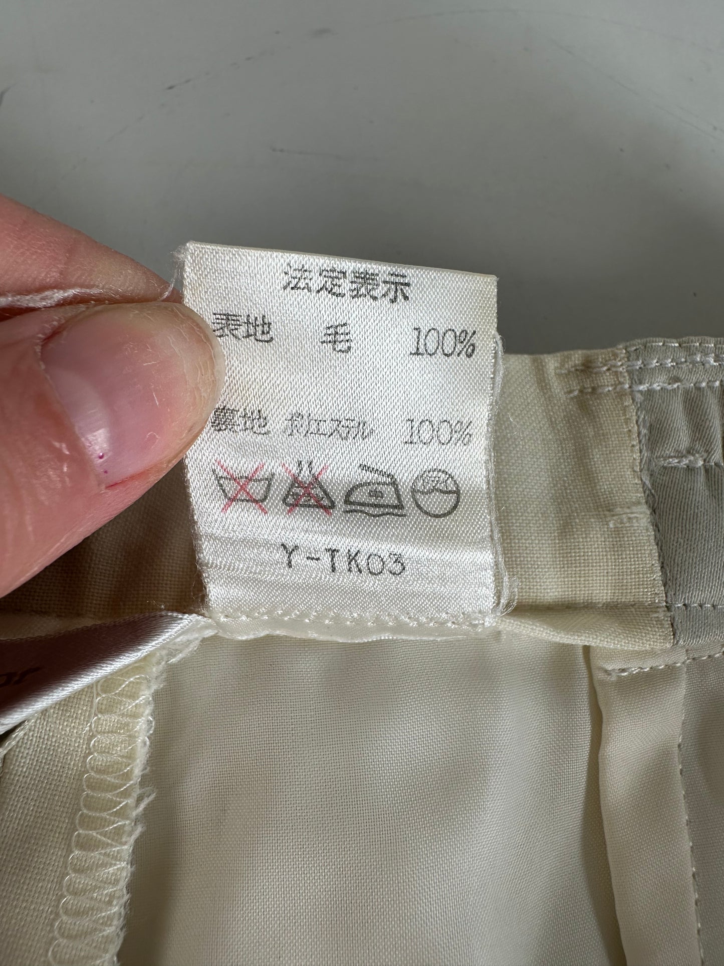 Vintage Dior Wool Pants Cream S