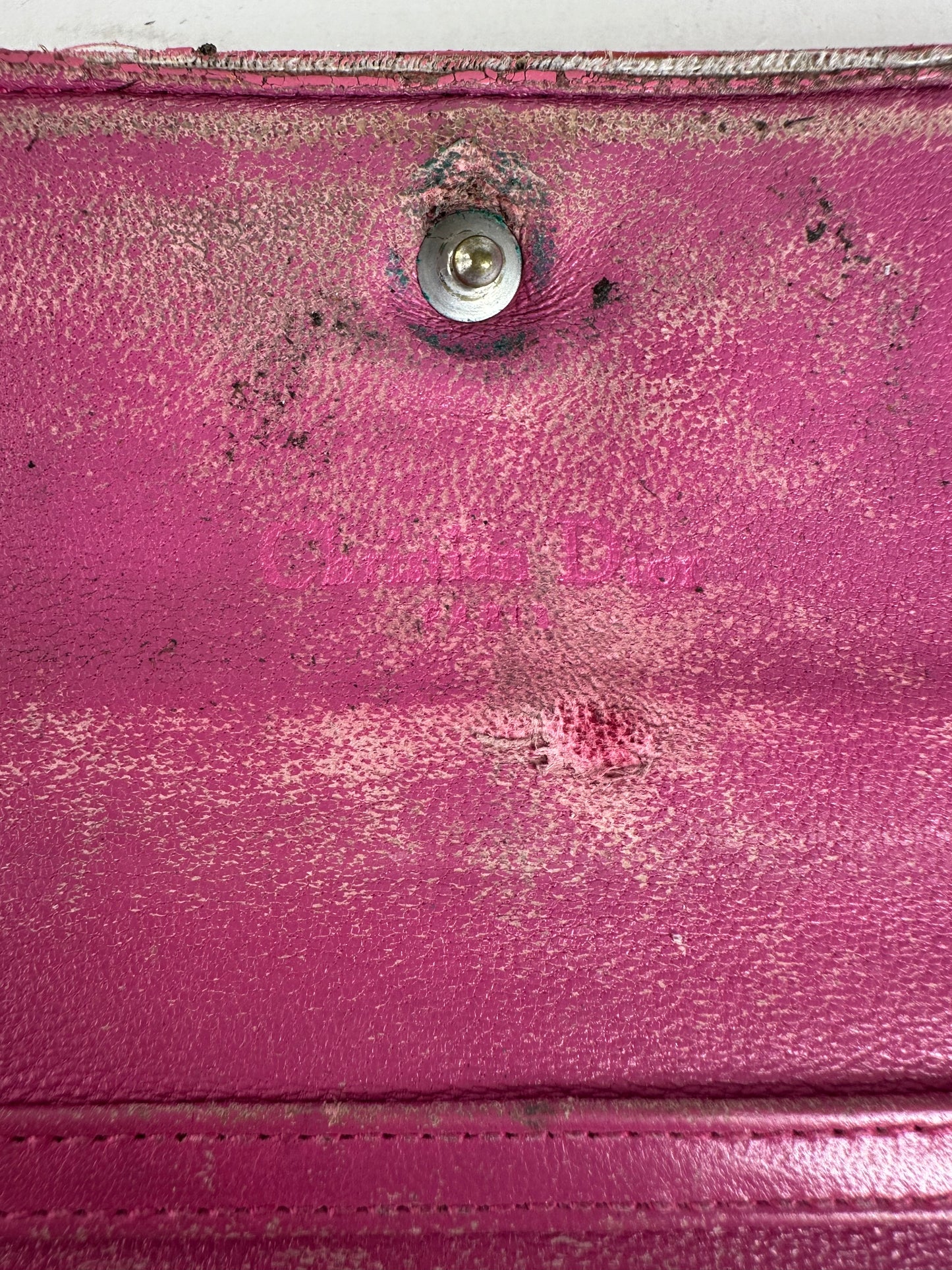 Vintage Dior Diorissimo Monogram Patent Leather Mini Chain Bag Red