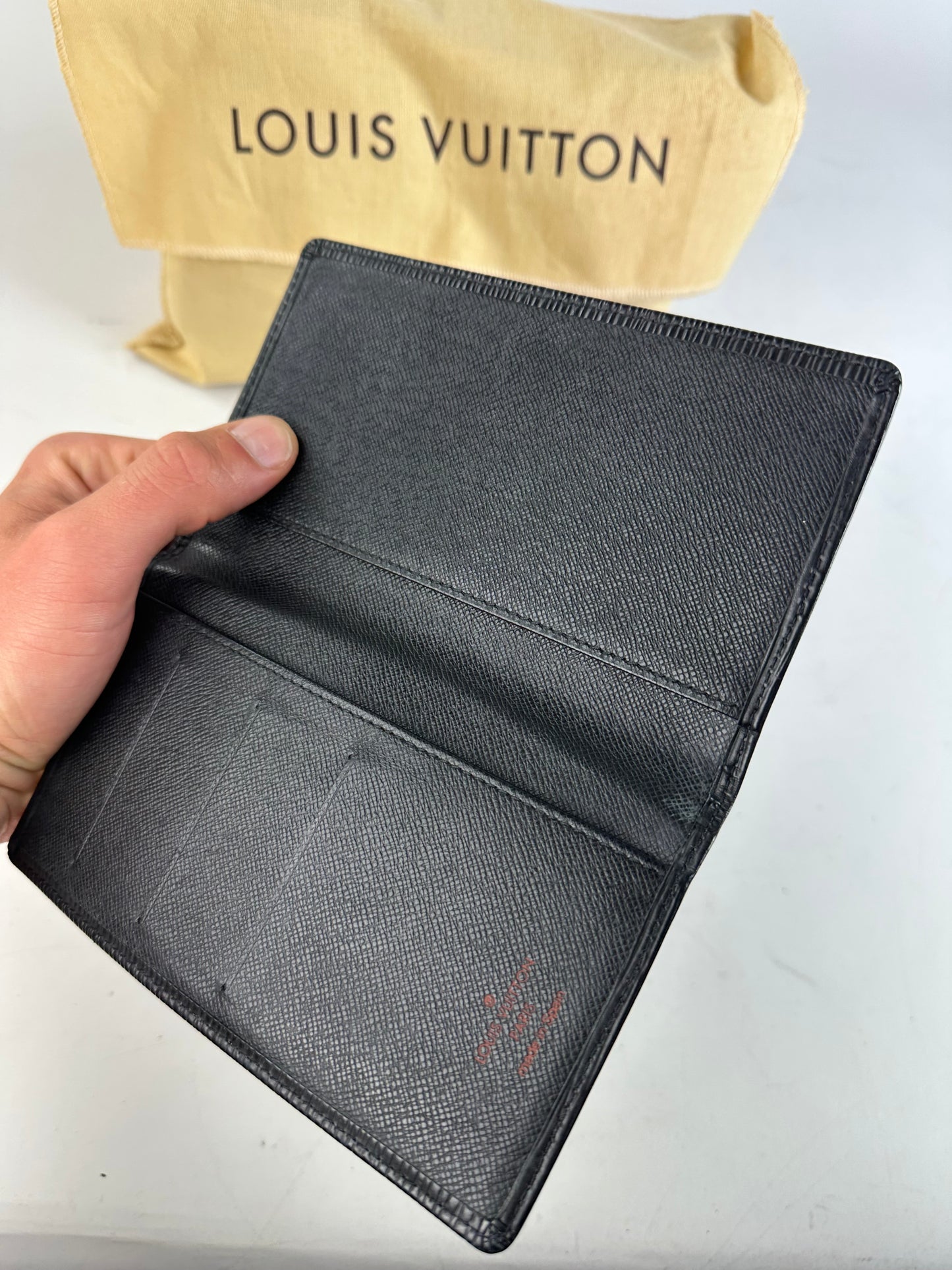 Vintage Louis Vuitton Epi Leather Wallet Black