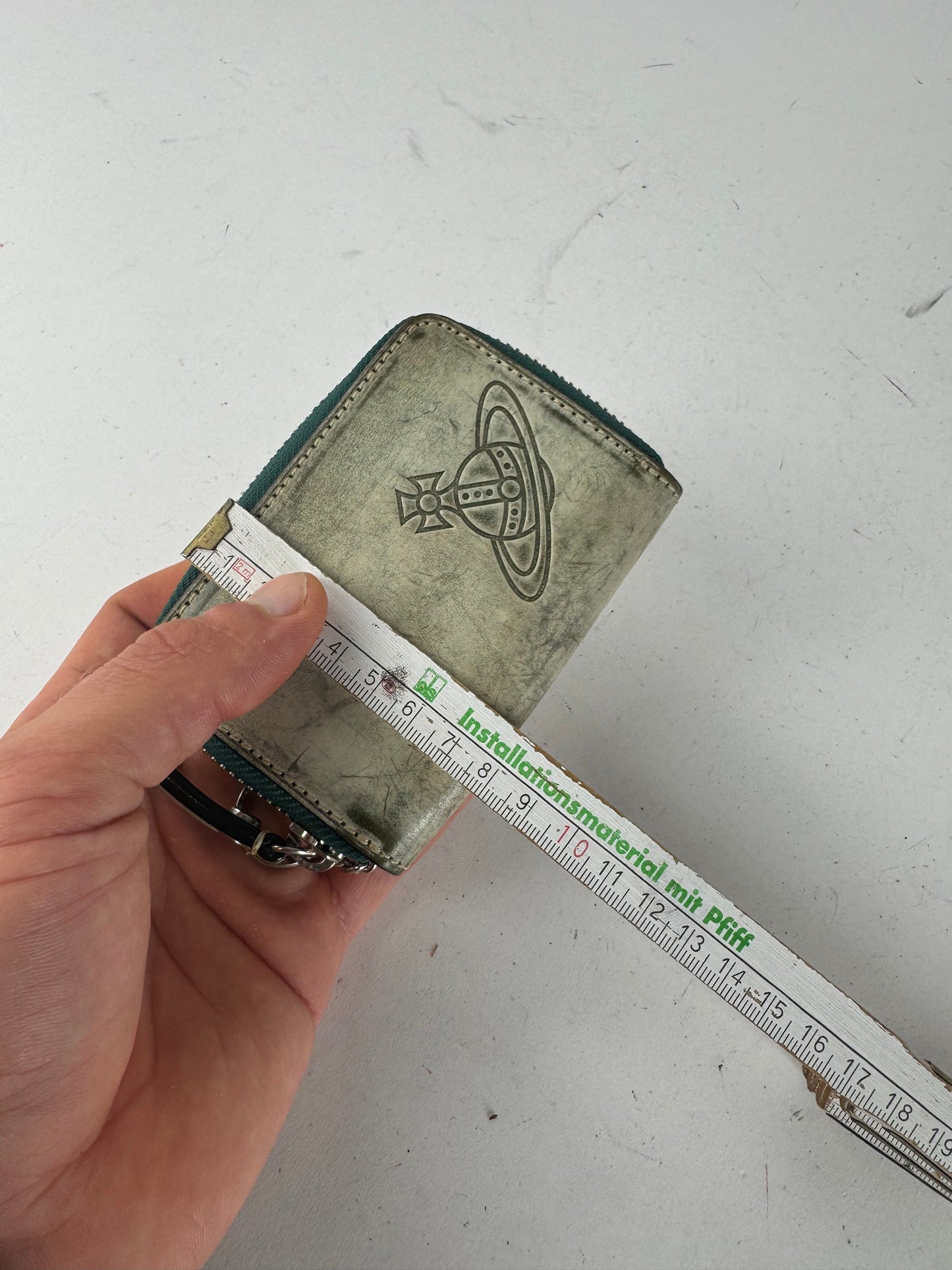 Vintage Vivienne Westwood Leather Card Holder Silver