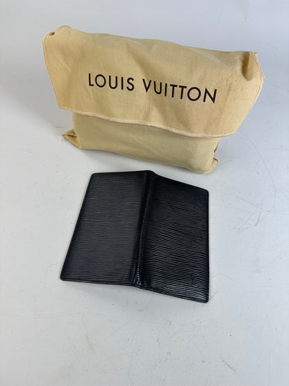 Vintage Louis Vuitton Epi Leather Wallet Black