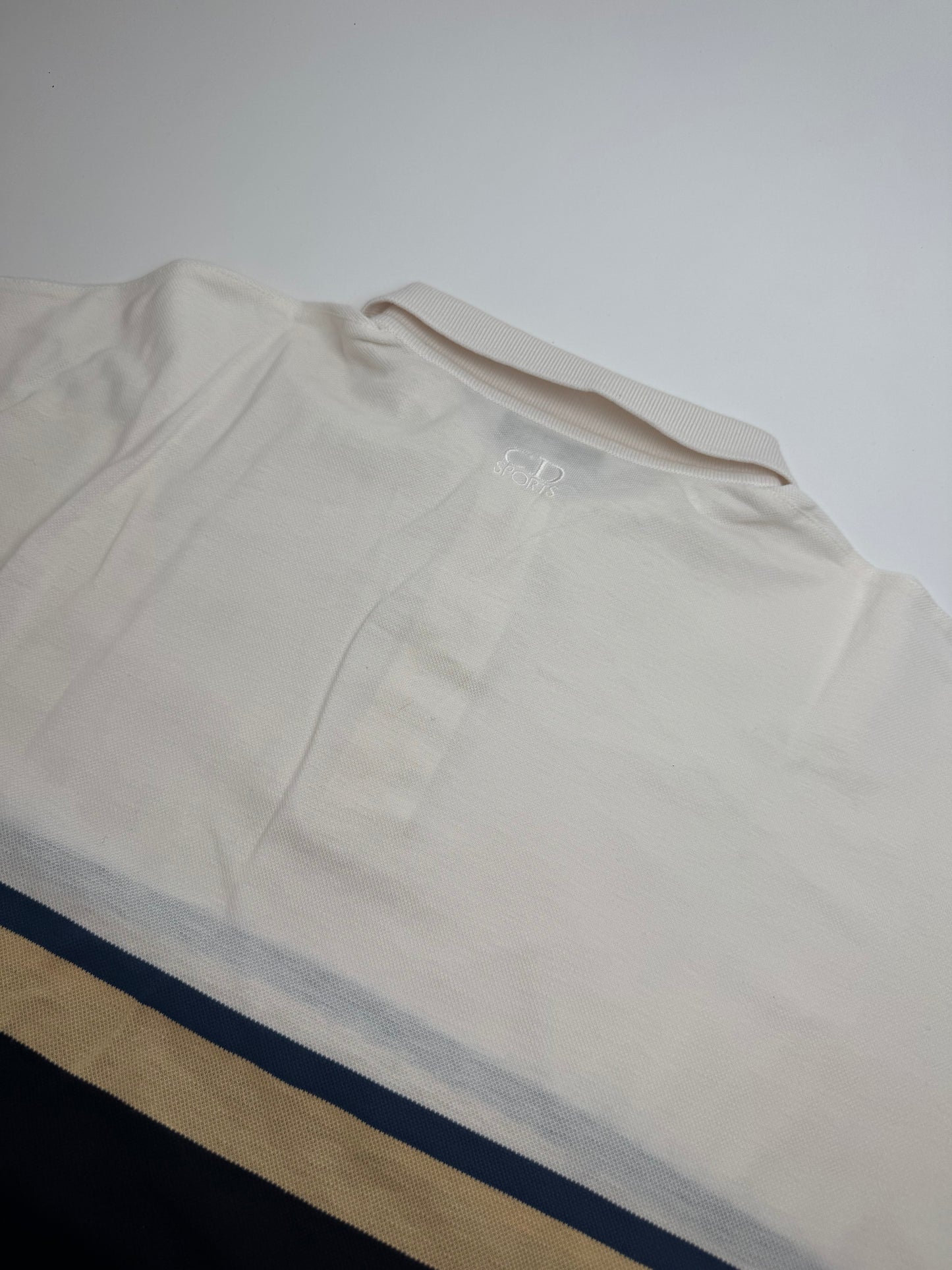 Vintage Dior Mens Polo Shirt L Black white