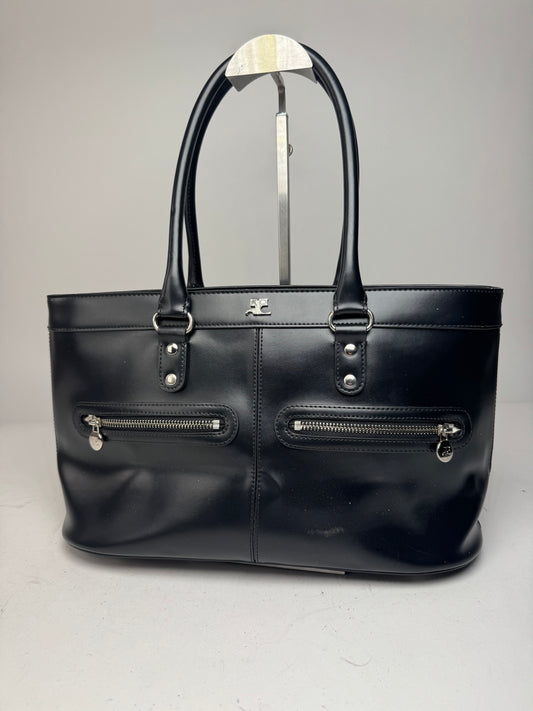 Vintage Courreges Leather Bag Black