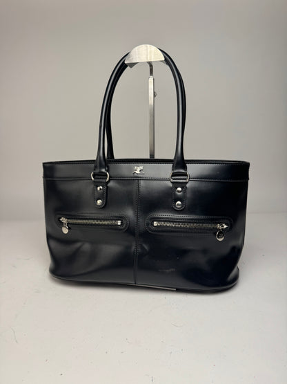 Vintage Courreges Leather Bag Black