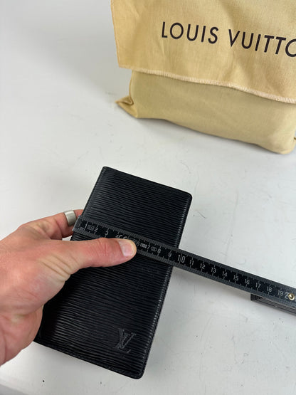 Vintage Louis Vuitton Epi Leather Wallet Black