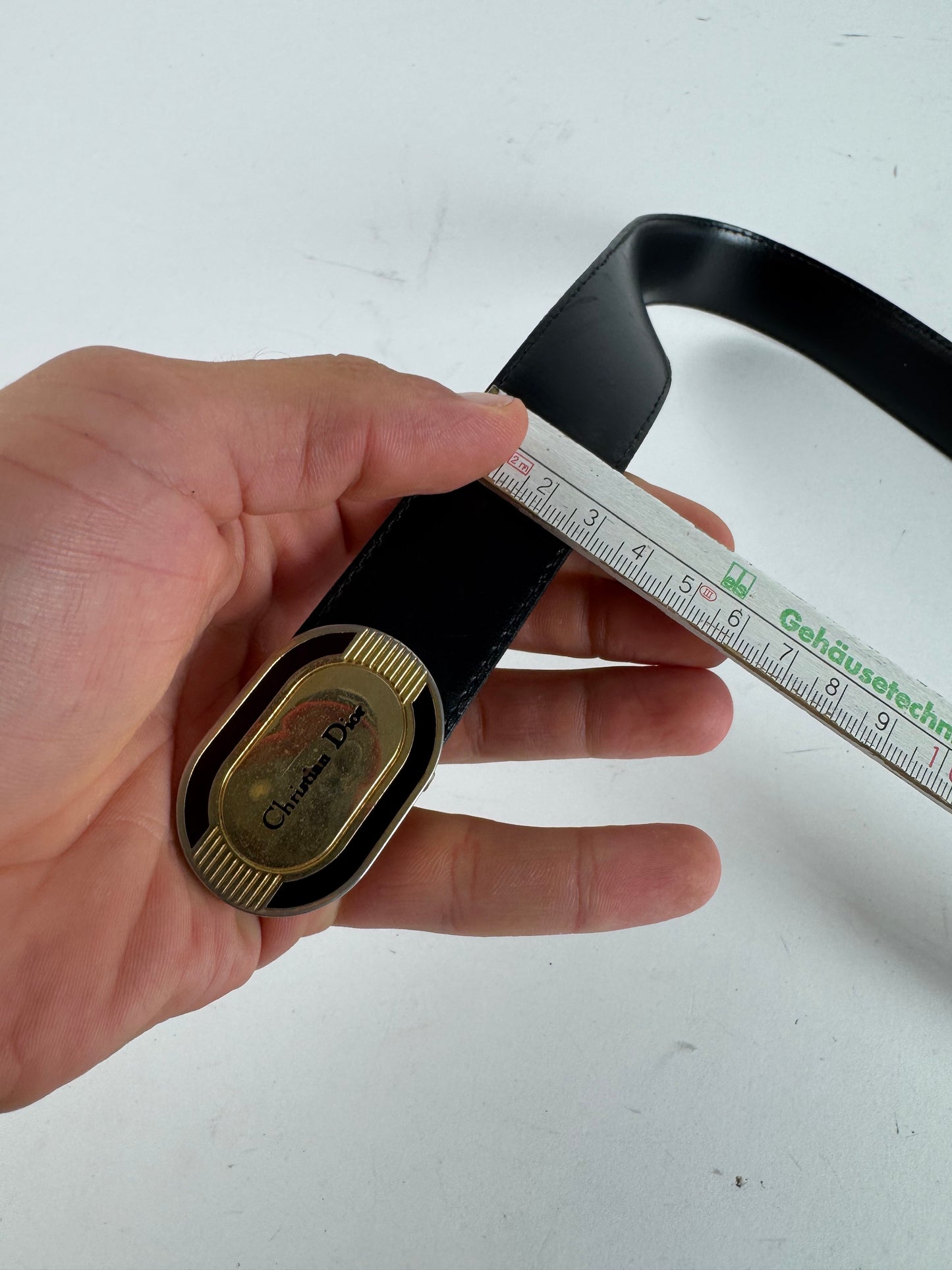 Vintage Dior Leather belt black brown