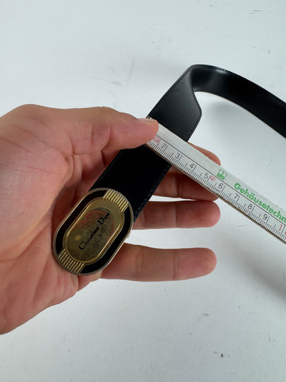 Vintage Dior Leather belt black brown