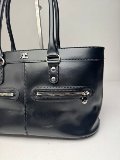 Vintage Courreges Leather Bag Black