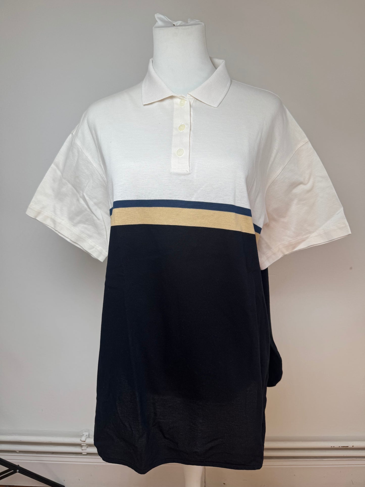 Vintage Dior Mens Polo Shirt L Black white