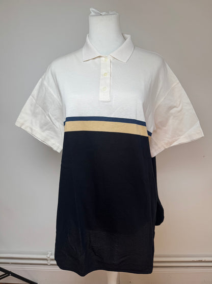 Vintage Dior Mens Polo Shirt L Black white