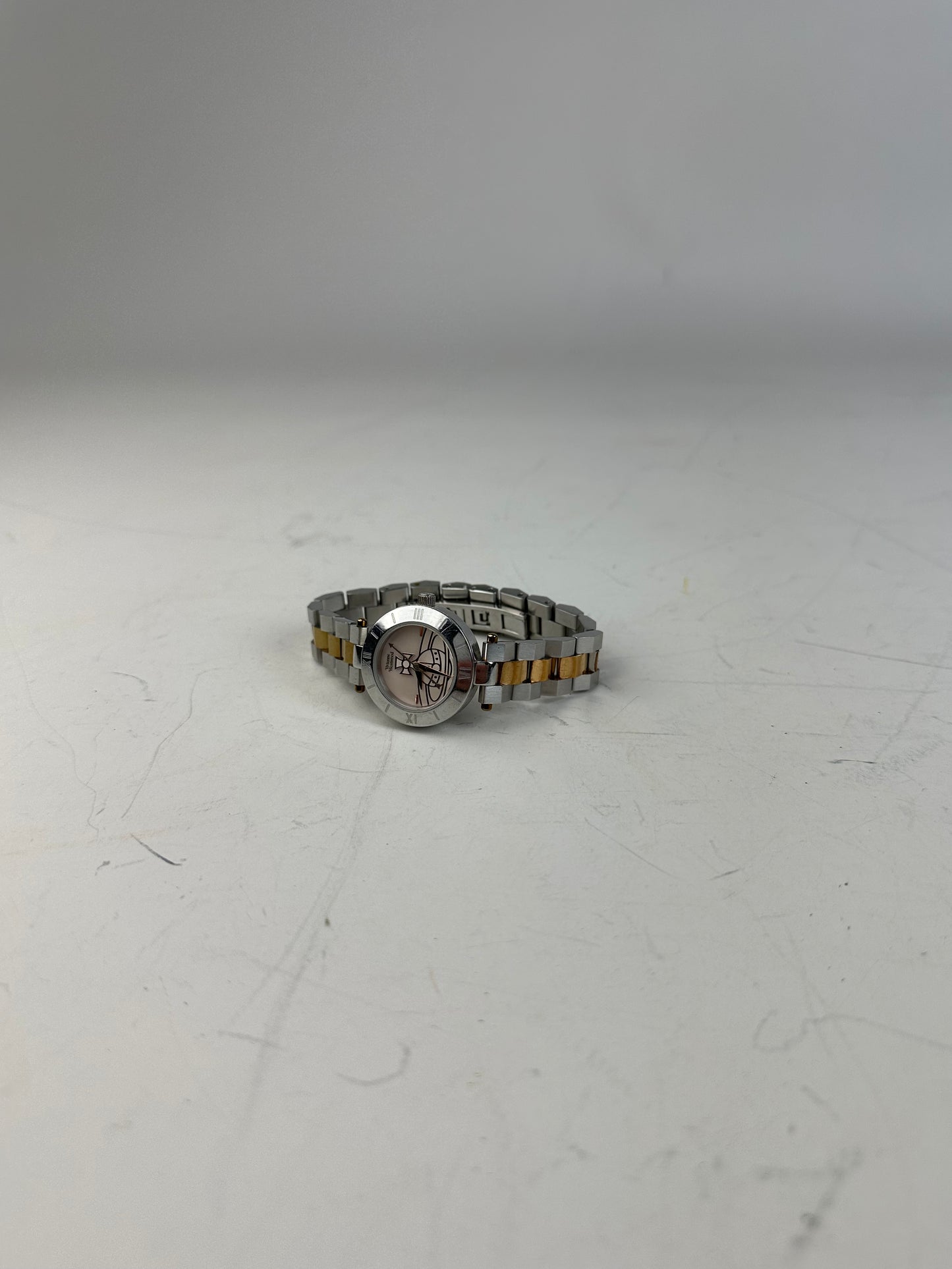Vintage Vivienne Westwood Bi-Colour Bracelet Watch Silver Gold